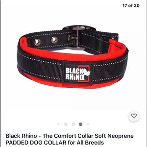 Black Rhino Padded Dog Collar